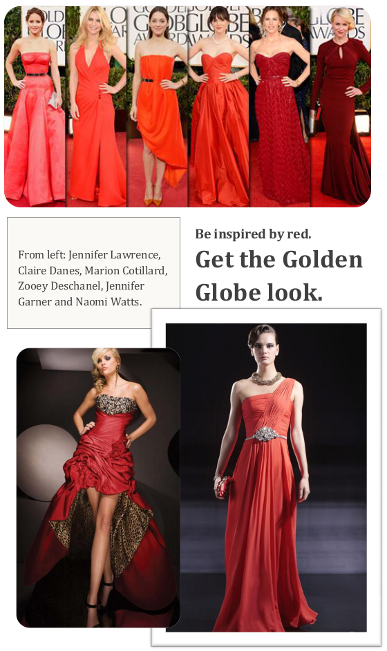 Colour trends at the 2013 golden globes_Red