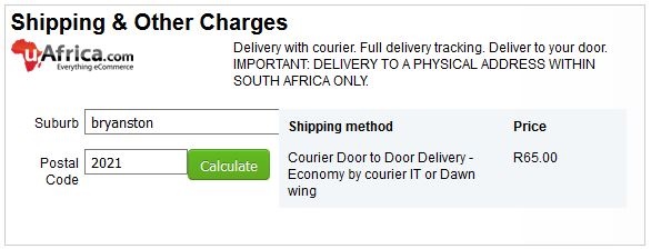 uAfrica shipping box